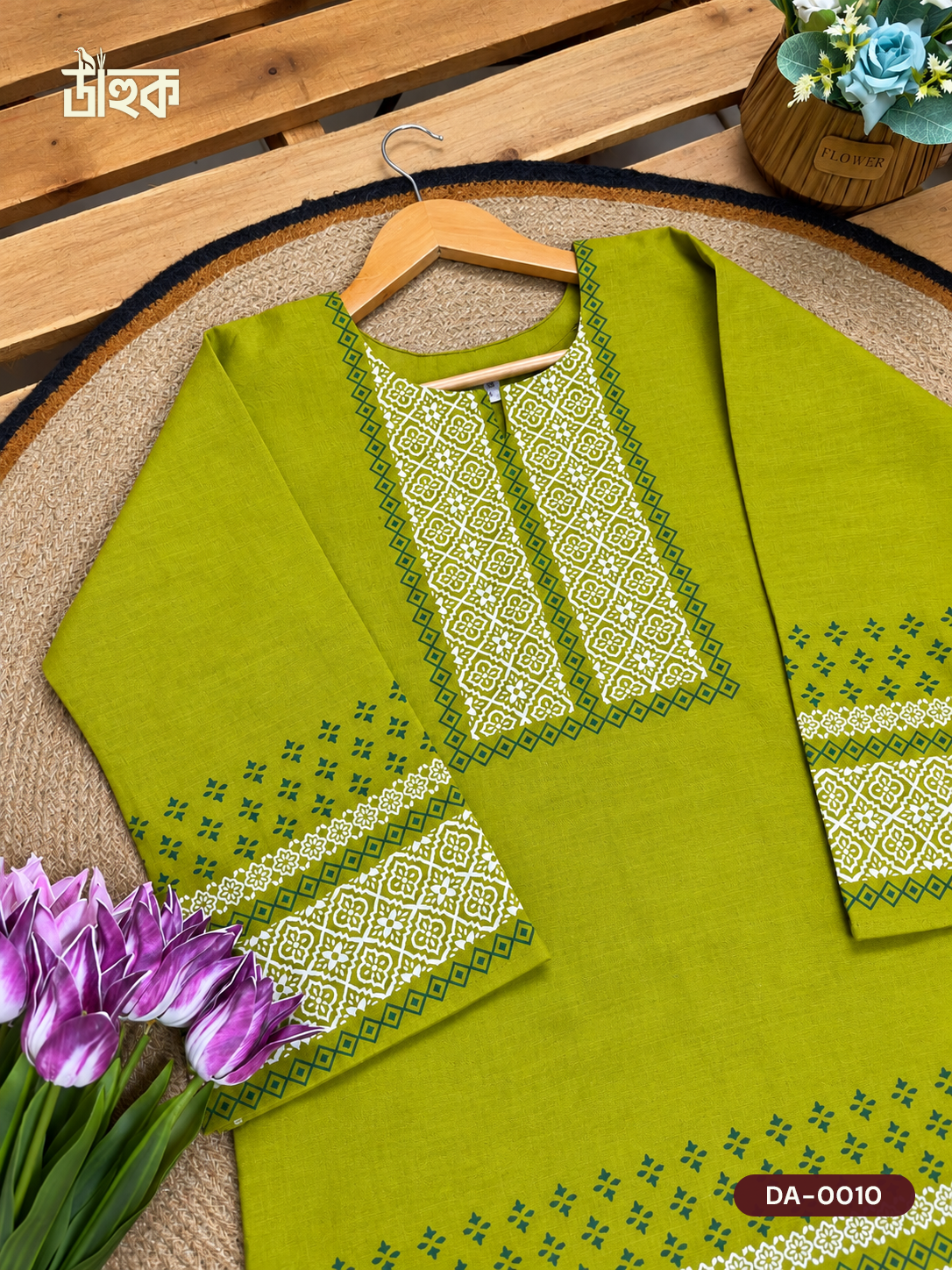 Dahuk White Threadwork Festive Kurti